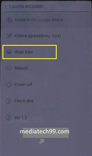 Wipe data